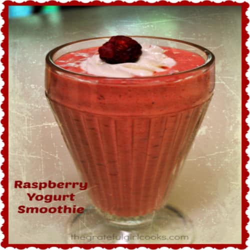 Raspberry Yogurt Smoothie / The Grateful Girl Cooks!