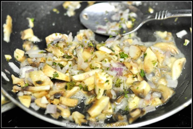 Smashed Potatoes with Mushrooms and Shallots / The Grateful Girl Cooks!