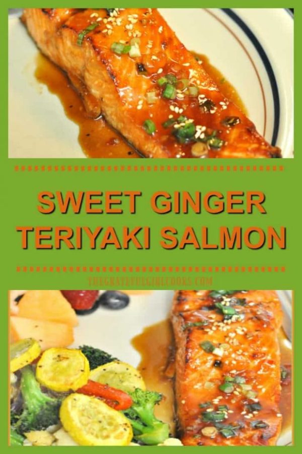 Teriyaki Salmon is marinated in a ginger, garlic, honey & brown sugar sauce, then baked for 15-30 minutes in this easy, delicious seafood dinner!