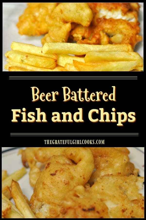 Can't get to England? Why not make your own crunchy beer battered fish and homemade "chips" (french fries) for dinner, in the comfort of your own home!