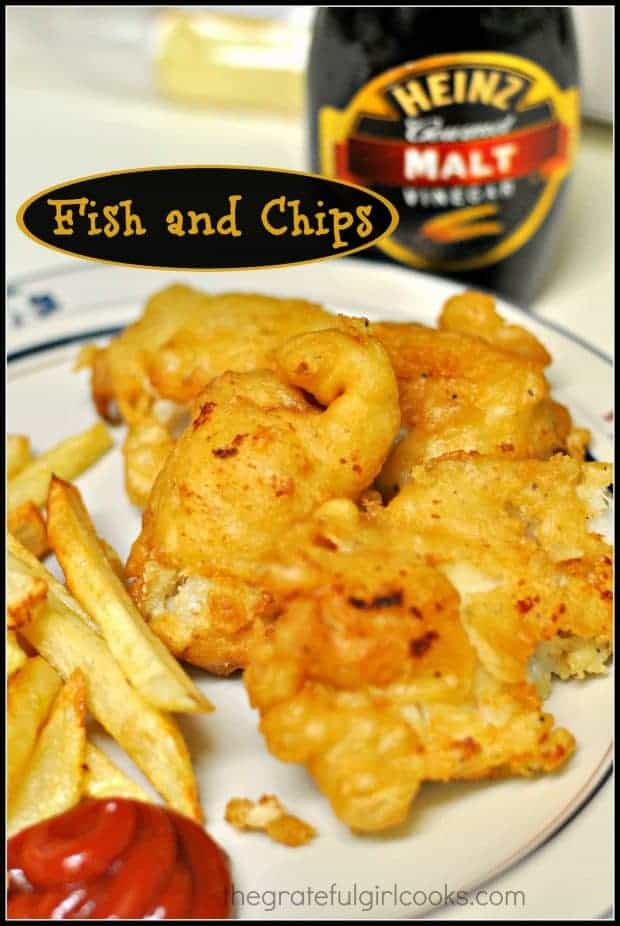 Can't get to England? Why not make your own crunchy beer battered fish and homemade "chips" (french fries) for dinner, in the comfort of your own home!