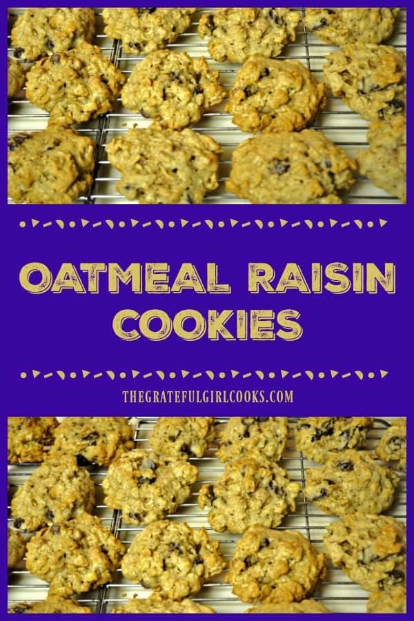 This traditional recipe for soft, chewy Oatmeal Raisin Cookies is easy to prepare. The cookies are absolutely delicious, and the recipe makes 4 dozen.