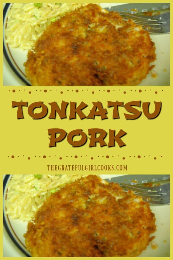 Tonkatsu pork originated in Japan, and is a simple dish to make, with lightly seasoned, panko crumb crusted pork cutlets, pan-fried until crispy.