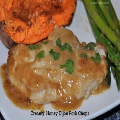 Creamy Honey Dijon Pork Chops / The Grateful Girl Cooks!