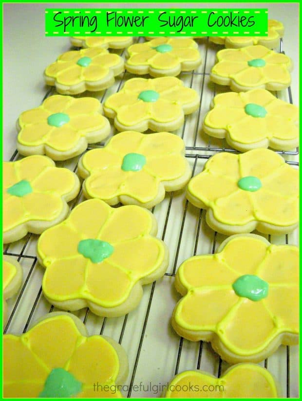 Celebrate the season with this easy recipe for absolutely delicious Spring Flower Sugar Cookies, decorated with Royal Icing.