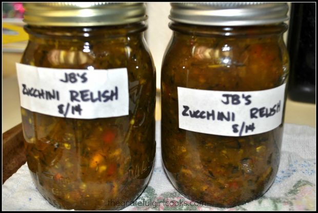 Zucchini Relish / The Grateful Girl Cooks!