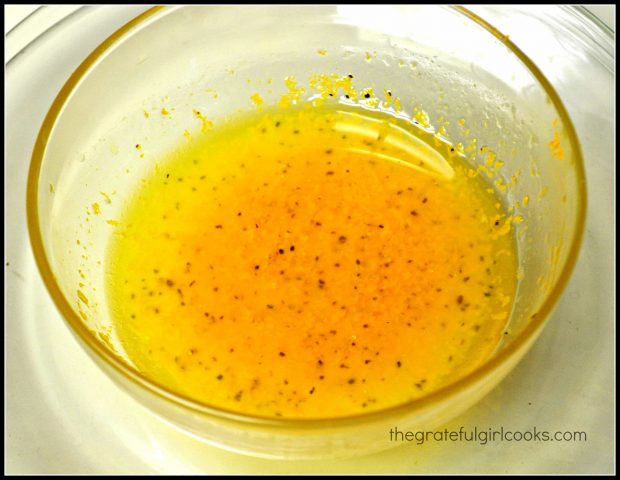 The citrus vinaigrette is so easy to make, in under 5 minutes!
