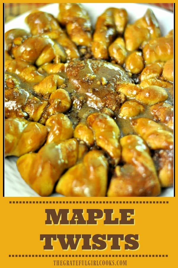 Maple Twists are delicious, made from scratch, maple-glazed pastry rings! The recipe makes 3 pastries (24 servings), so there's plenty for everyone to enjoy!