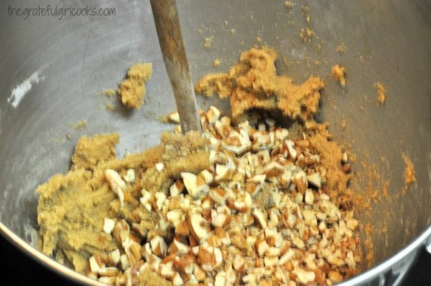 Toasted pecans are added to dough for butter pecan crisps.