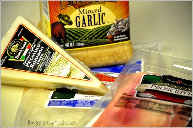 A few of the ingredients used to make the senese sauce for the pasta.