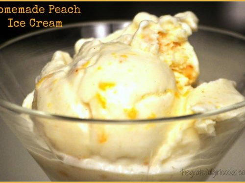 Homemade peach discount ice cream