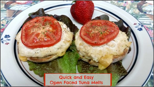 Quick and Easy Open Faced Tuna Melts / The Grateful Girl Cooks!