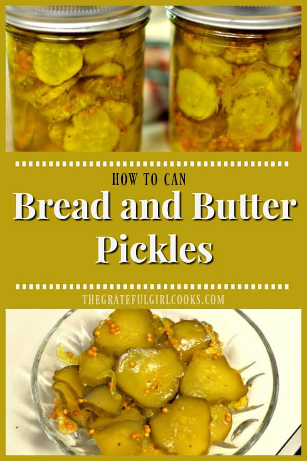 earn how to make traditional Bread and Butter Pickles, (perfect topping for burgers, sandwiches or just for snacking), and can the jars, for long term storage!