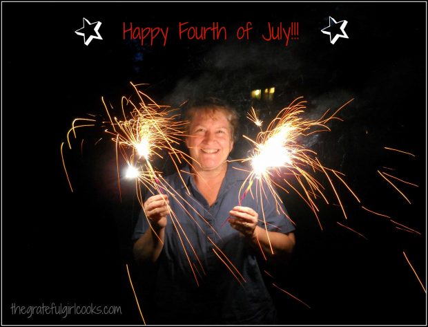 Sparklers lit, and wishing you a Happy 4th of July!