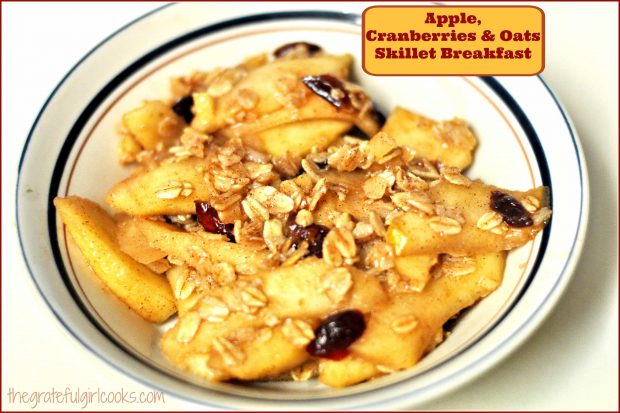 Apple, Cranberries & Oats Skillet Breakfast