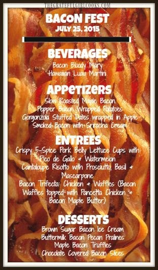 Chocolate-Covered Bacon / The Grateful Girl Cooks! Menu for bacon-themed dinner