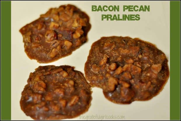 Bacon Pecan Pralines are a twist on traditional pralines. These sweet treats include BACON, which gives them a sweet and salty flavor - a great combination! 