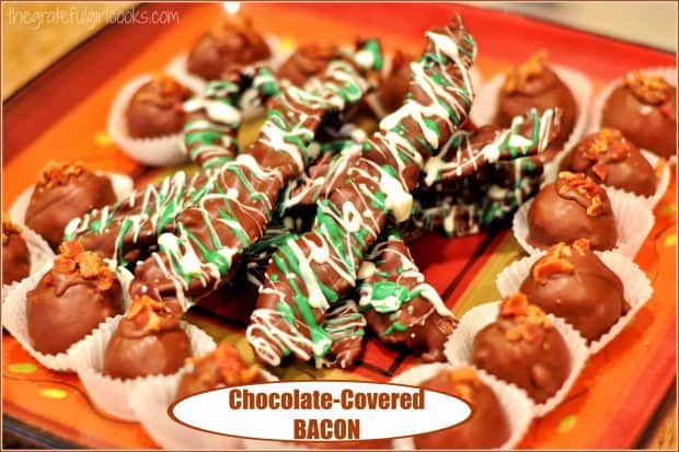 Chocolate-covered bacon is both sweet and salty, incredibly easy to make, and is a very unique, but DELICIOUS crispy treat you will LOVE!!