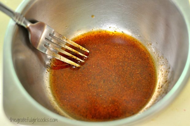 Seasoning for mahi mahi, in metal bowl