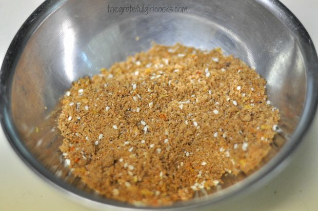 A brown sugar spice rub will coat the salmon fillets to make a crust.
