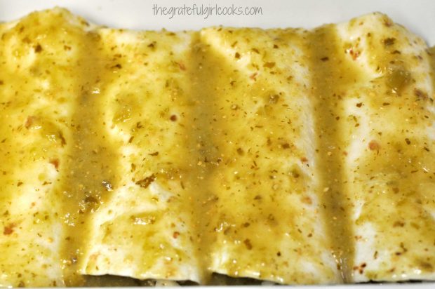 Pork Enchiladas With Cilantro Lime Sauce / The Grateful Girl Cooks!