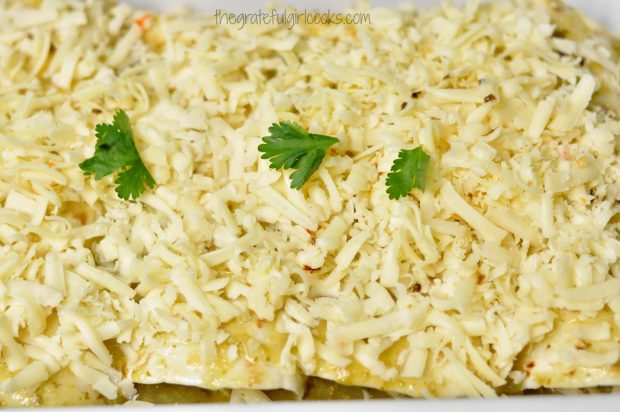 Pork Enchiladas With Cilantro Lime Sauce / The Grateful Girl Cooks!