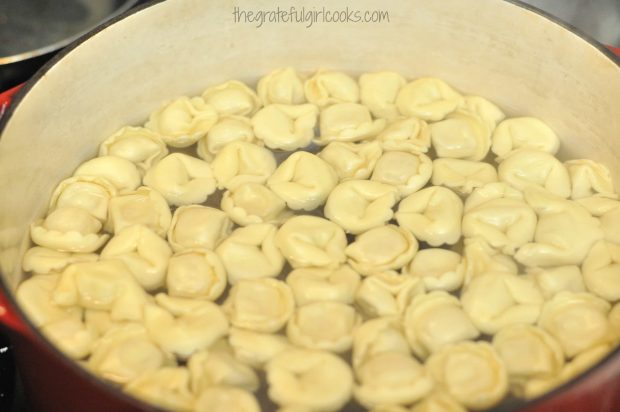 Cheese Tortellini in a Tomato-Spinach Cream Sauce / The Grateful Girl Cooks!