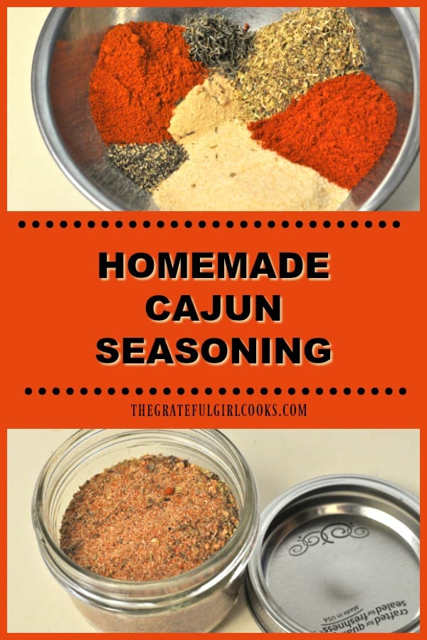 Make your own homemade Cajun seasoning mix in the comfort of your own kitchen and save some money, PLUS it's ready in under 5 minutes!