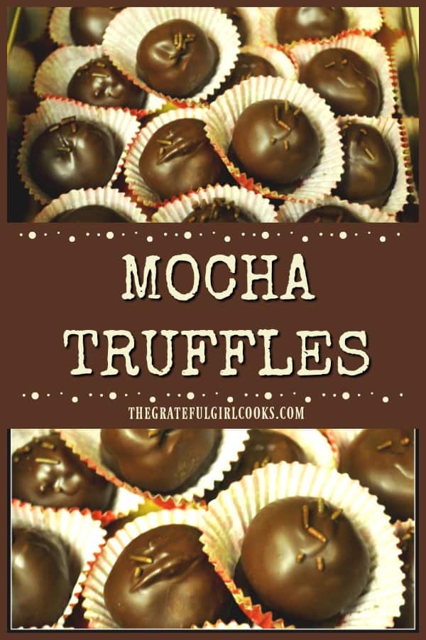 You'll love these easy to prepare mocha truffles, chocolate covered creamy treats that are perfect for eating or gift giving! Recipe makes 5 dozen!