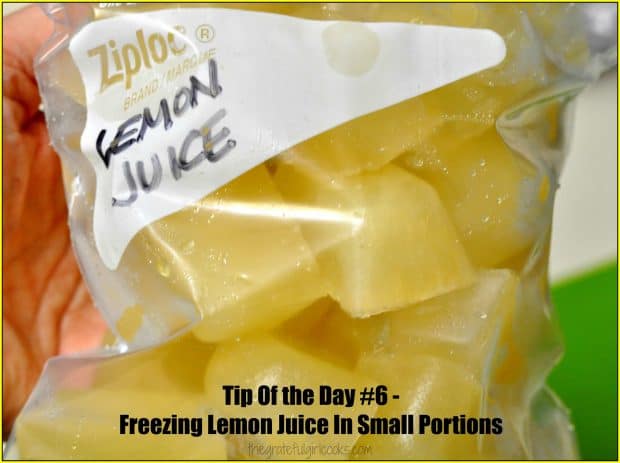 Freezing Lemon Juice In Small Portions