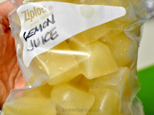 Tip Of The Day #6 - Freezing Lemon Juice In Small Portions / The Grateful Girl Cooks!