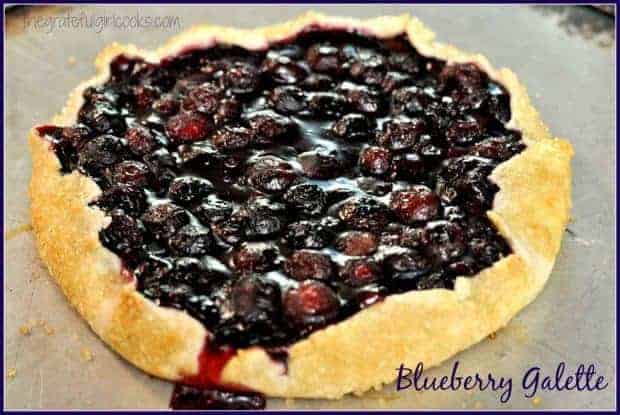 Enjoy this rustic, freeform shaped blueberry galette dessert... it's simple and delicious, uses pie crust dough, and is easier than making a pie!!