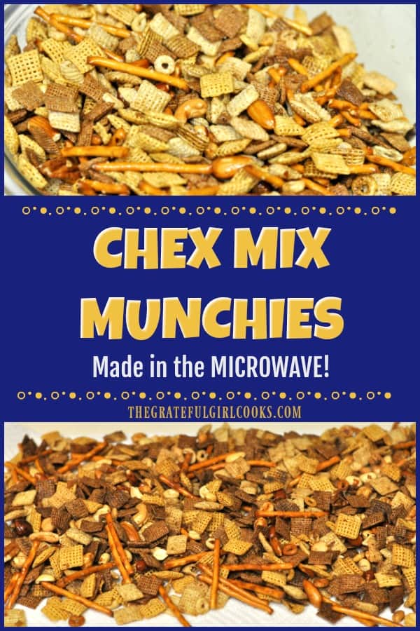 Chex Mix Munchies are a classic treat that has been updated to make in a microwave oven. Before you know it, you'll be enjoying this crunchy snack!