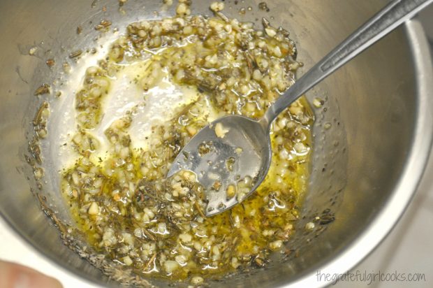 Spice rub for roast turkey breast is mixed in small bowl