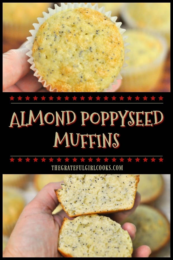 Almond Poppyseed Muffins are incredibly EASY to make, taste wonderful, and are a perfect breakfast treat or snack for those you love. Recipe makes 18!