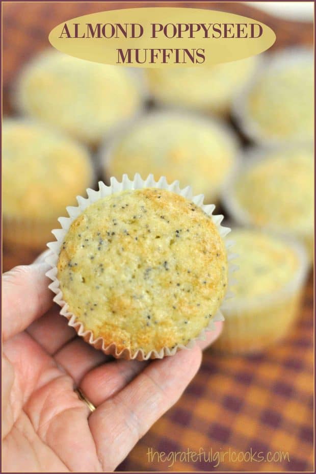 Almond Poppyseed Muffins are incredibly EASY to make, taste wonderful, and are a perfect breakfast treat or snack for those you love. Recipe makes 18.