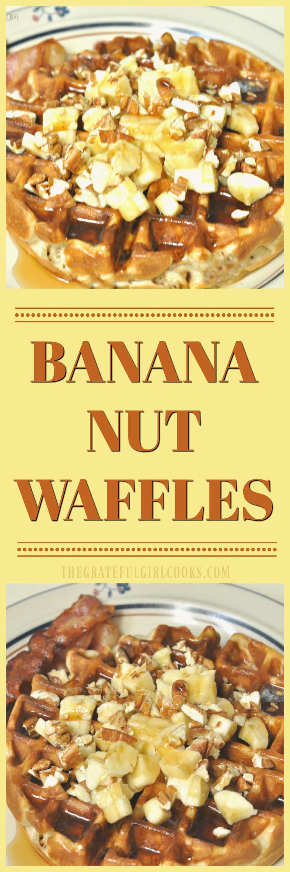 Banana Nut Waffles / The Grateful Girl Cooks! Banana Nut Waffles / The Grateful Girl Cooks!