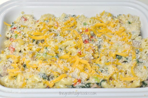 Cheesy Ham, Spinach & Macaroni Bake / The Grateful Girl Cooks!