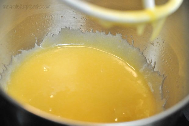 Mixing batter for carrot cake