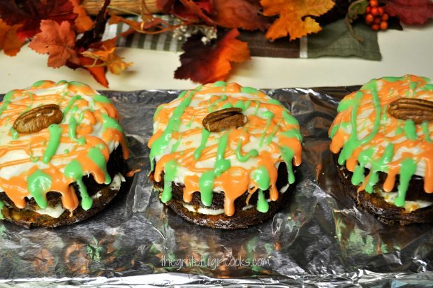 Edie's carrot cake batter can be used to make frosted mini-bundt cakes.