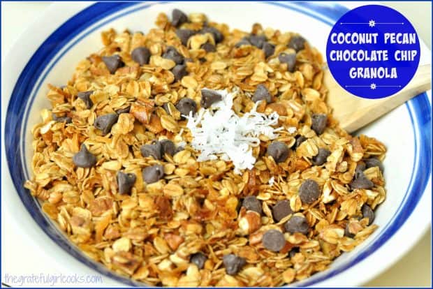 Coconut Pecan Chocolate Chip Granola / The Grateful Girl Cooks!