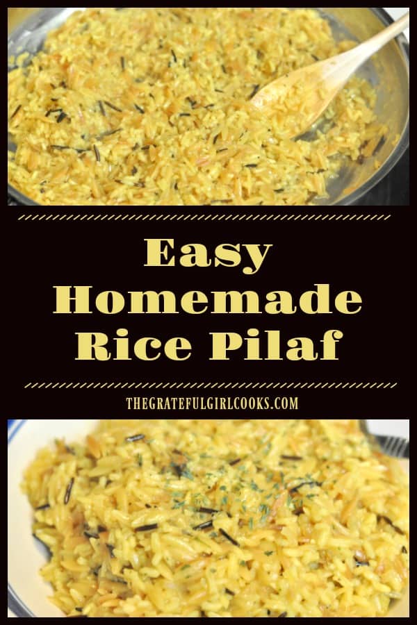 Homemade rice pilaf is delicious, and is a perfect side dish for beef, poultry, and seafood. Who needs a box mix when it can easily be made from scratch?