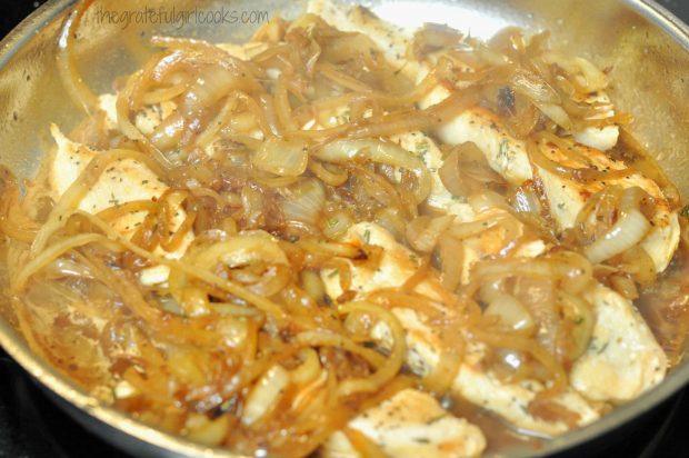 Rosemary Chicken With Caramelized Onion Wine Sauce / The Grateful Girl Cooks!