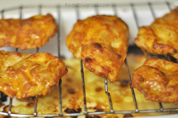A broiler is used to cook the tandoori chicken.