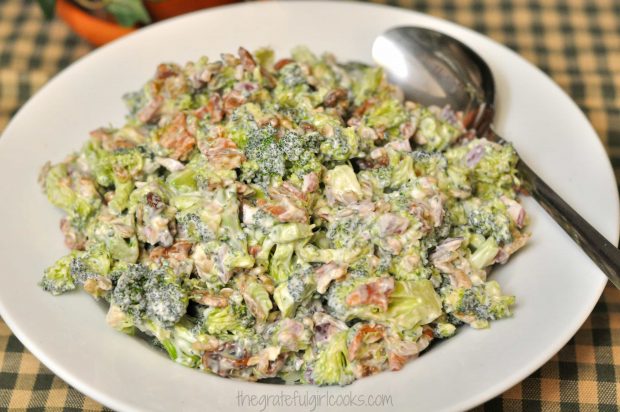 This classic Broccoli Salad is ready to eat!