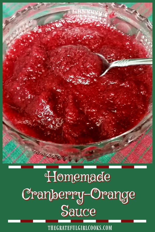 Four ingredients and a food processor are all you need to make delicious, fresh, homemade cranberry-orange sauce in just a few minutes!