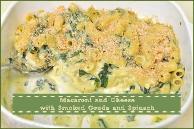 Macaroni and Cheese with Smoked Gouda and Spinach / The Grateful Girl Cooks!