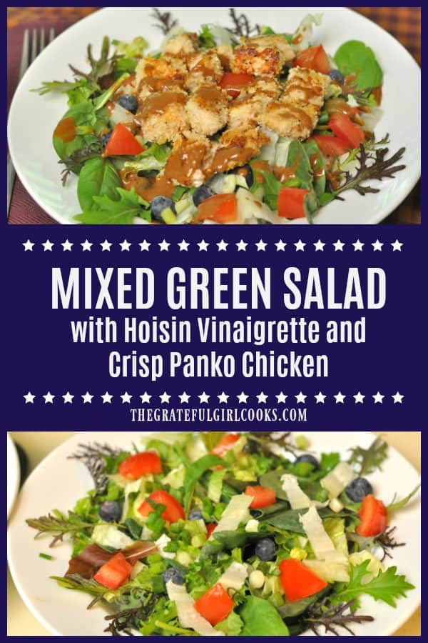 Mixed Salad with Hoisin Vinaigrette and Crisp Panko Chicken / The Grateful Girl Cooks!