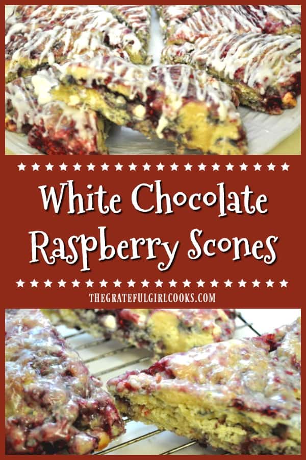 White Chocolate Raspberry Scones