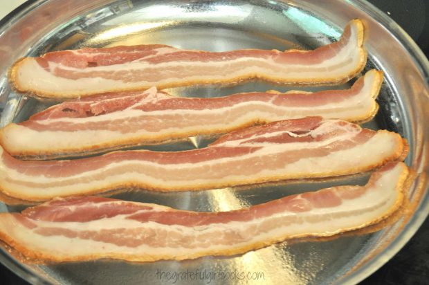 Cooking bacon to add to Skillet Monterey Chicken.
